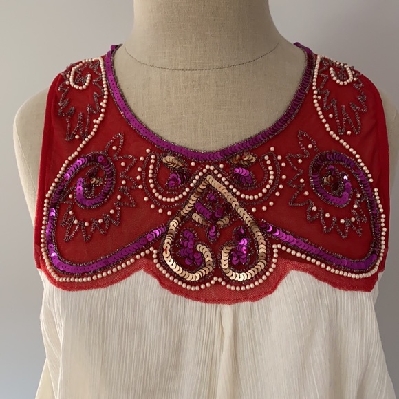 Free People sequin & beaded tunic S - Picture 2 of 3